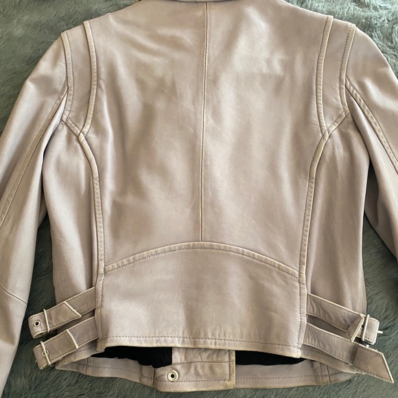 Iro Asheville Lilac Moto Leather Jacket - Picture 10 of 16